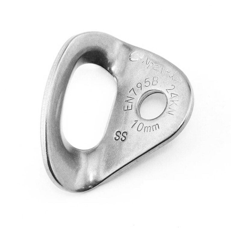 Chapeleta em Aço Inox 24kN com Furo de 10mm Alpen Pass - Alta Resistência e Durabilidade para Escalada e Rapel