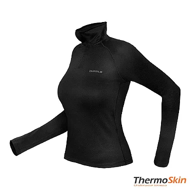 Camisa Curtlo Thermo Skin feminina com ziper